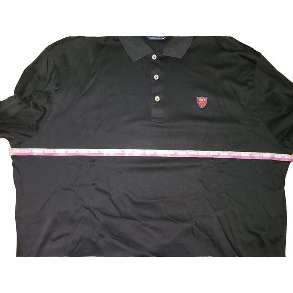 POLO GOLF RALPH LAUREN Black Mens Long Sleeve Polo Pima Cotton Size XL‎ - Picture 6 of 10